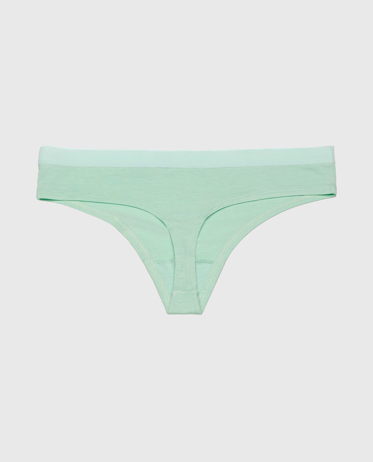 Thong Panty with Vanishing Trim in Mist Green