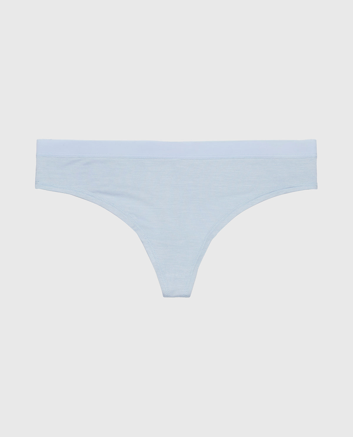 Thong Panty with Vanishing Trim in Subdued Blue