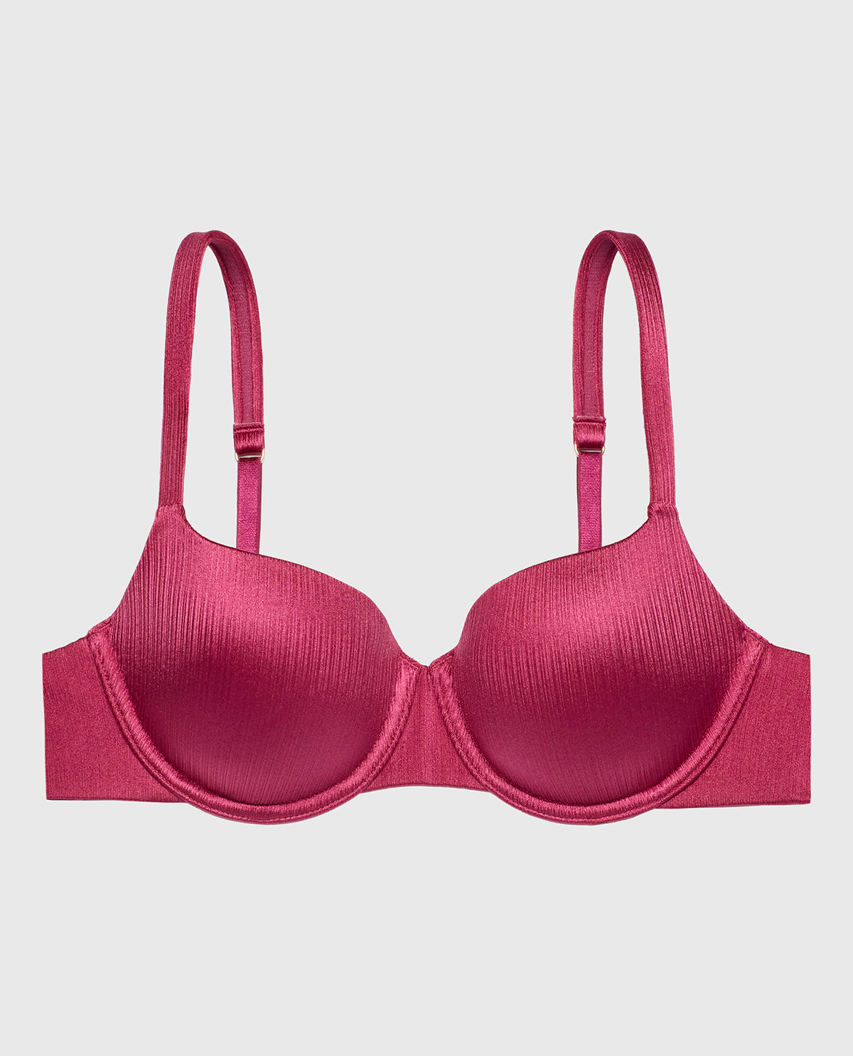 Lightly Lined Balconette Bra in Electric Rouge