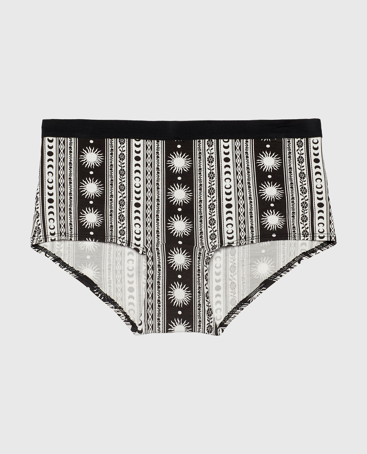 Boyshort Panty with Vanishing Trim in Boho Stripe