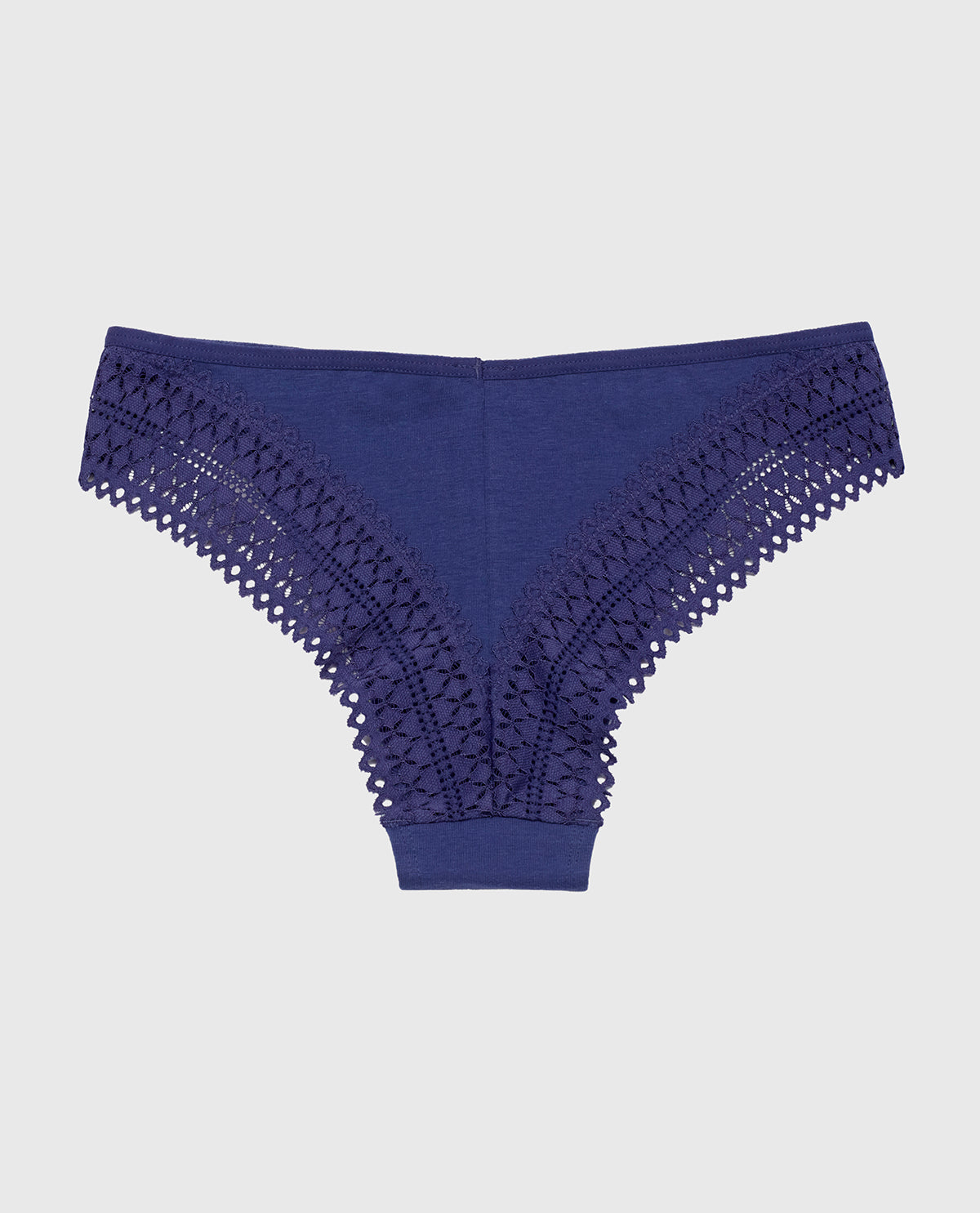 Cheeky Panty with Lace Trim in Dusk Blue