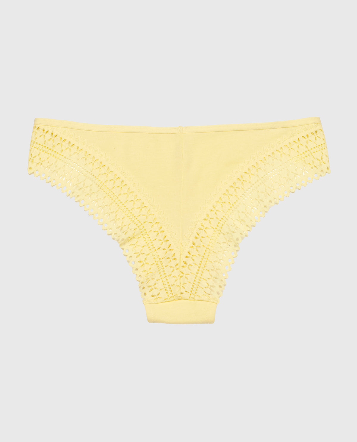 Cheeky Panty with Lace Trim in Mellow Yellow