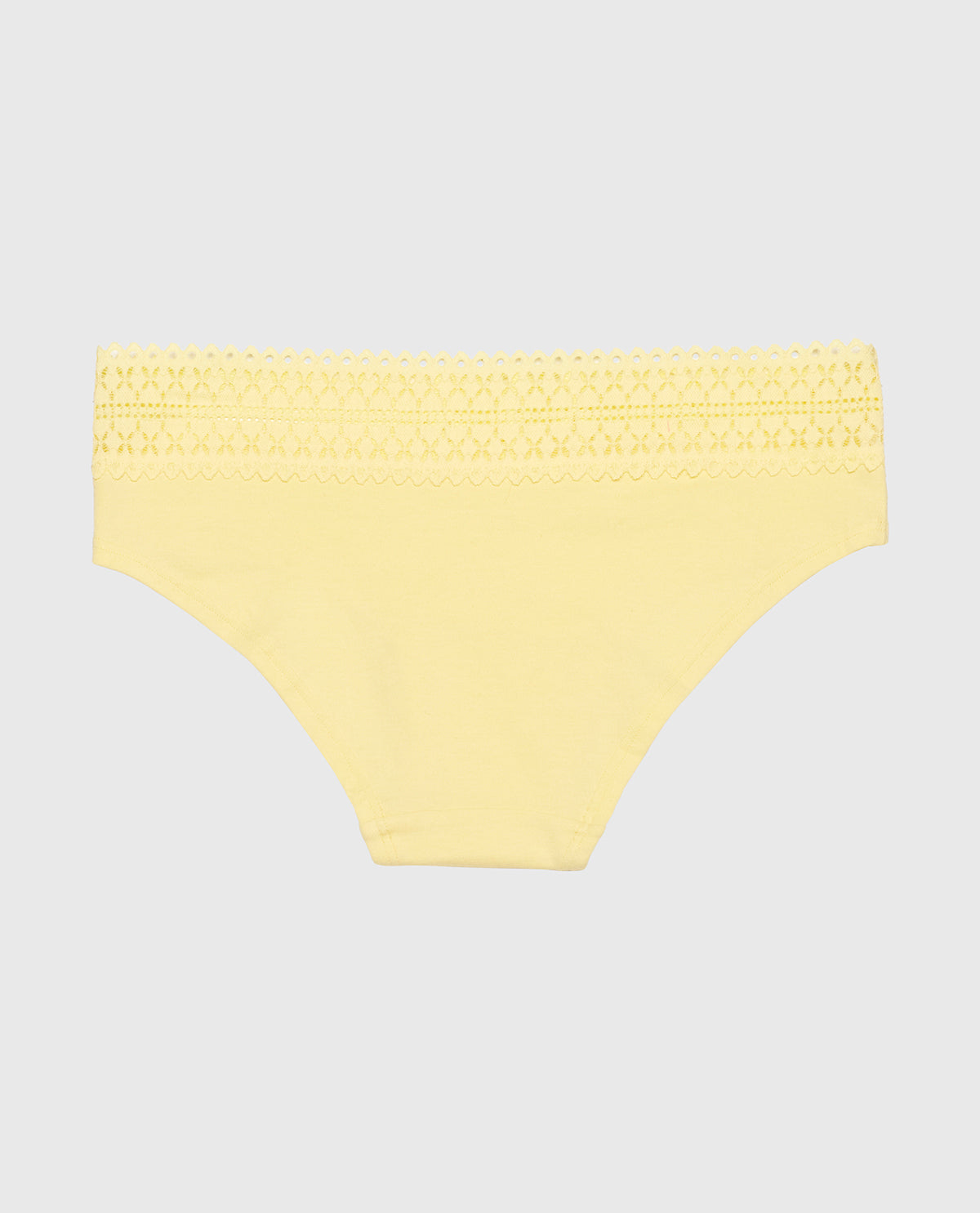 Hipster Panty with Lace Trim in Mellow Yellow