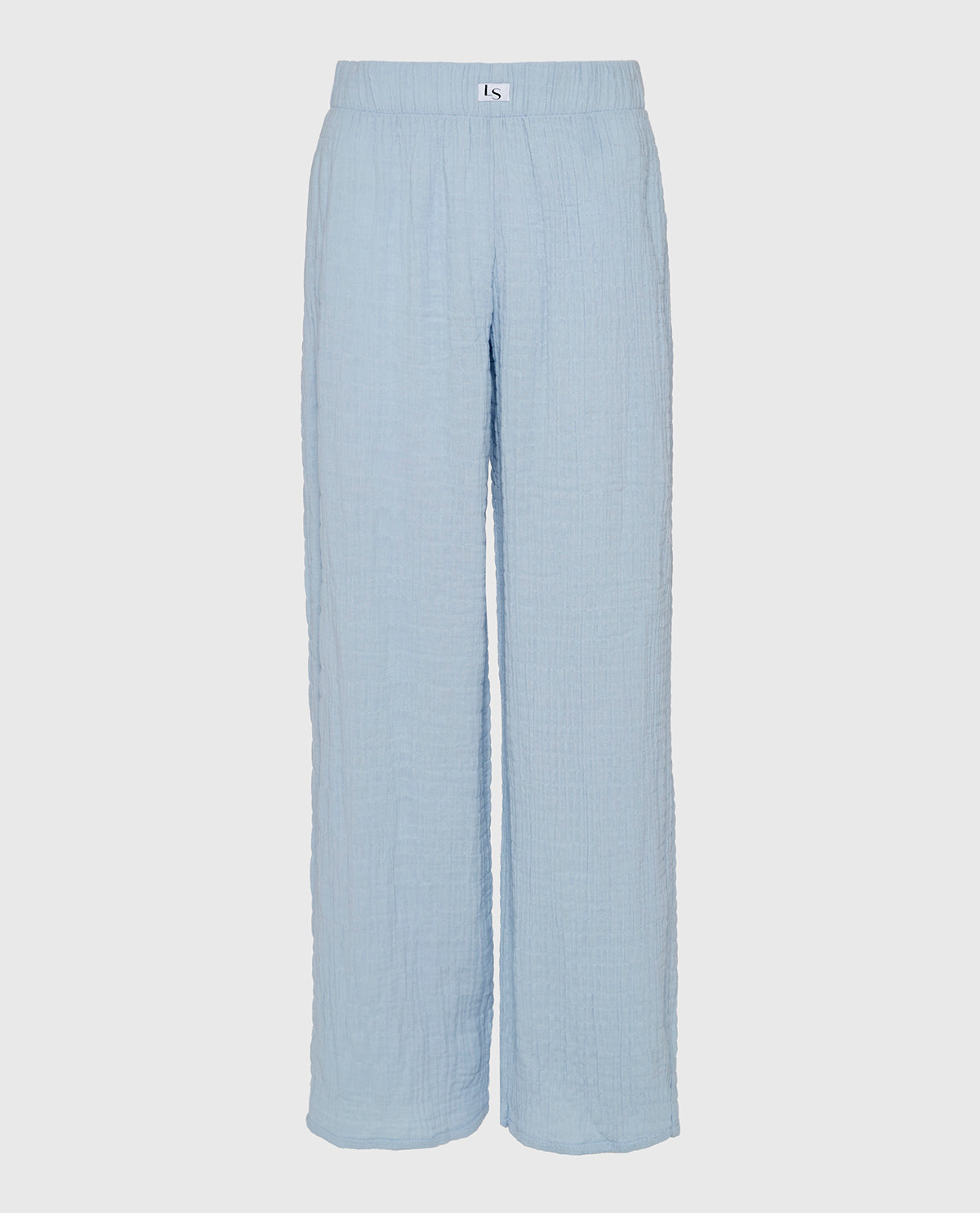 Textured Pajama Pants in Subdued Blue