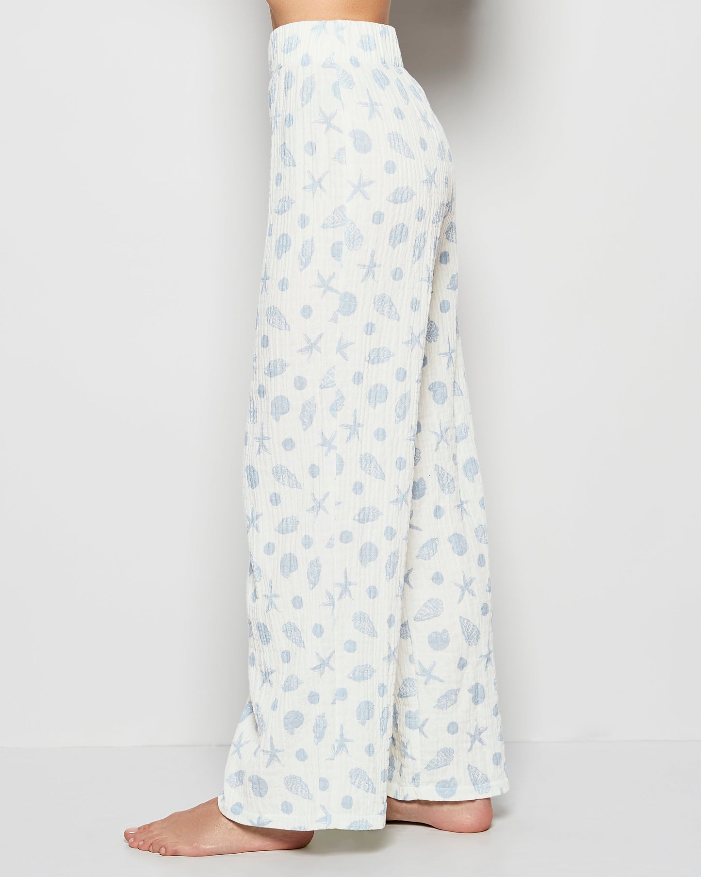Textured Pajama Pants in She Sells Sea Shells