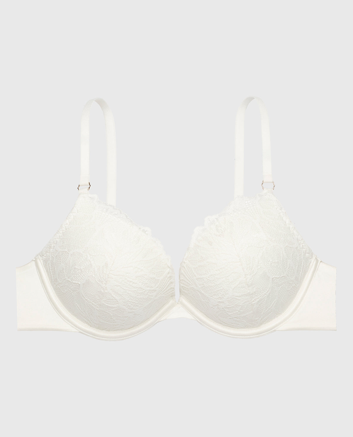 Up 2 Cup Lace Push Up Bra in Ivory