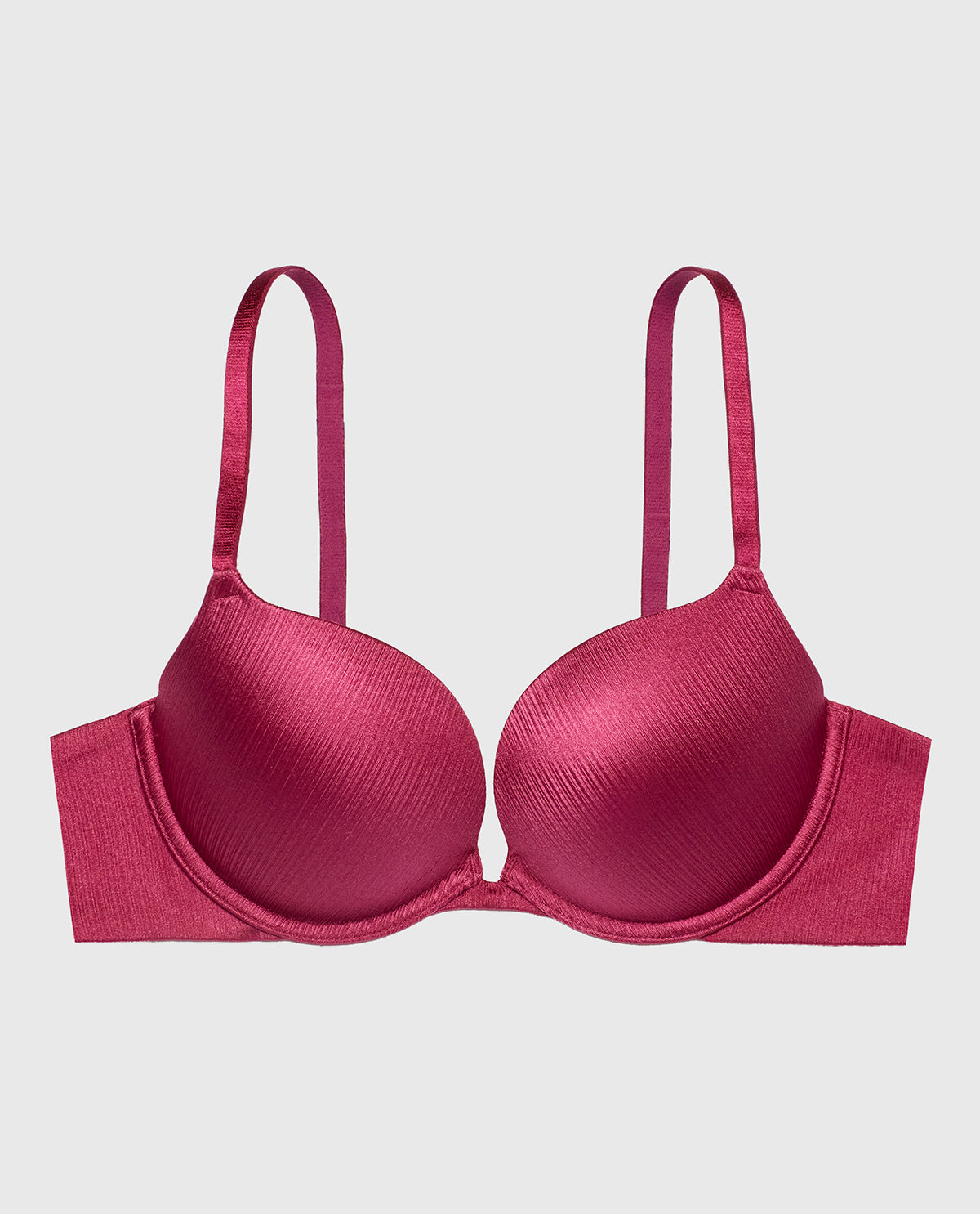 Push Up Plunge Bra in Electric Rouge