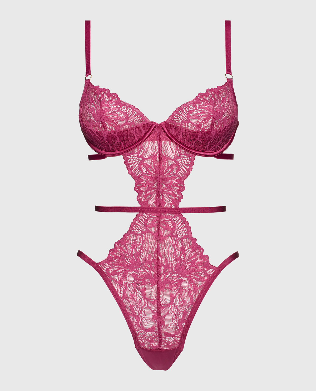 Barely There Unlined Bodysuit in Electric Rouge