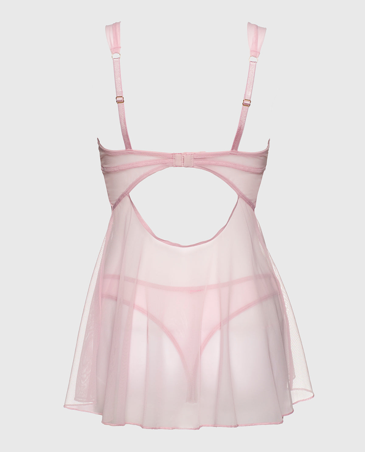Unlined Shimmer Babydoll in Iced Lilac