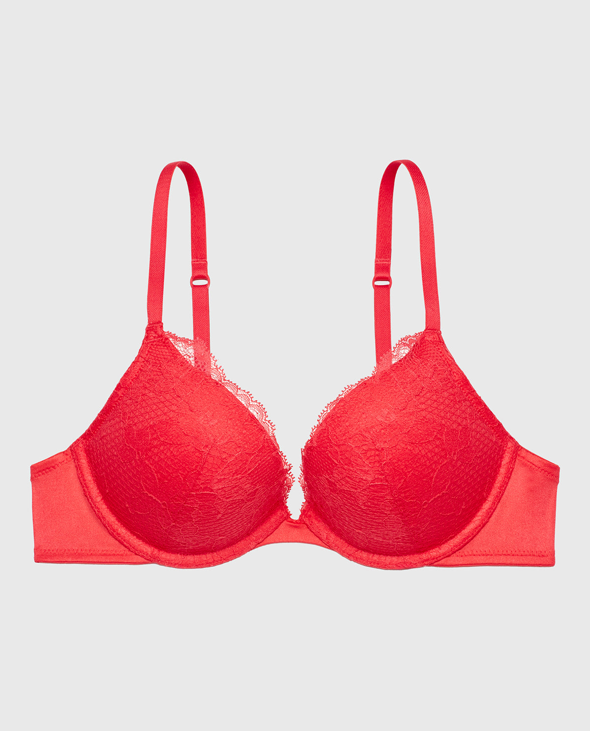 Lace Push Up Bra in Tart Berry