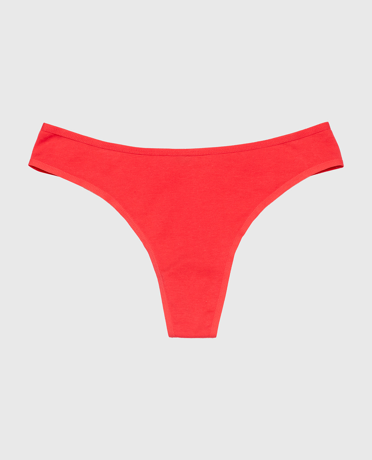 Cotton Thong Panty in Tart Berry