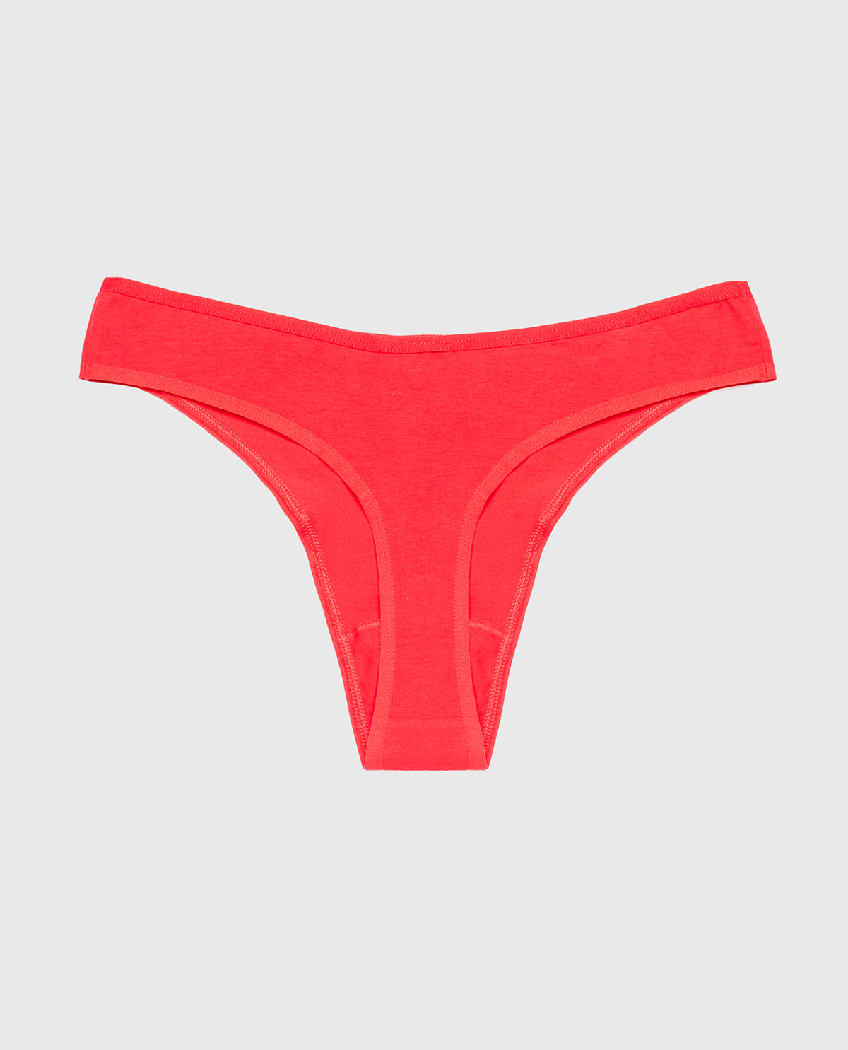 Cotton Thong Panty in Tart Berry