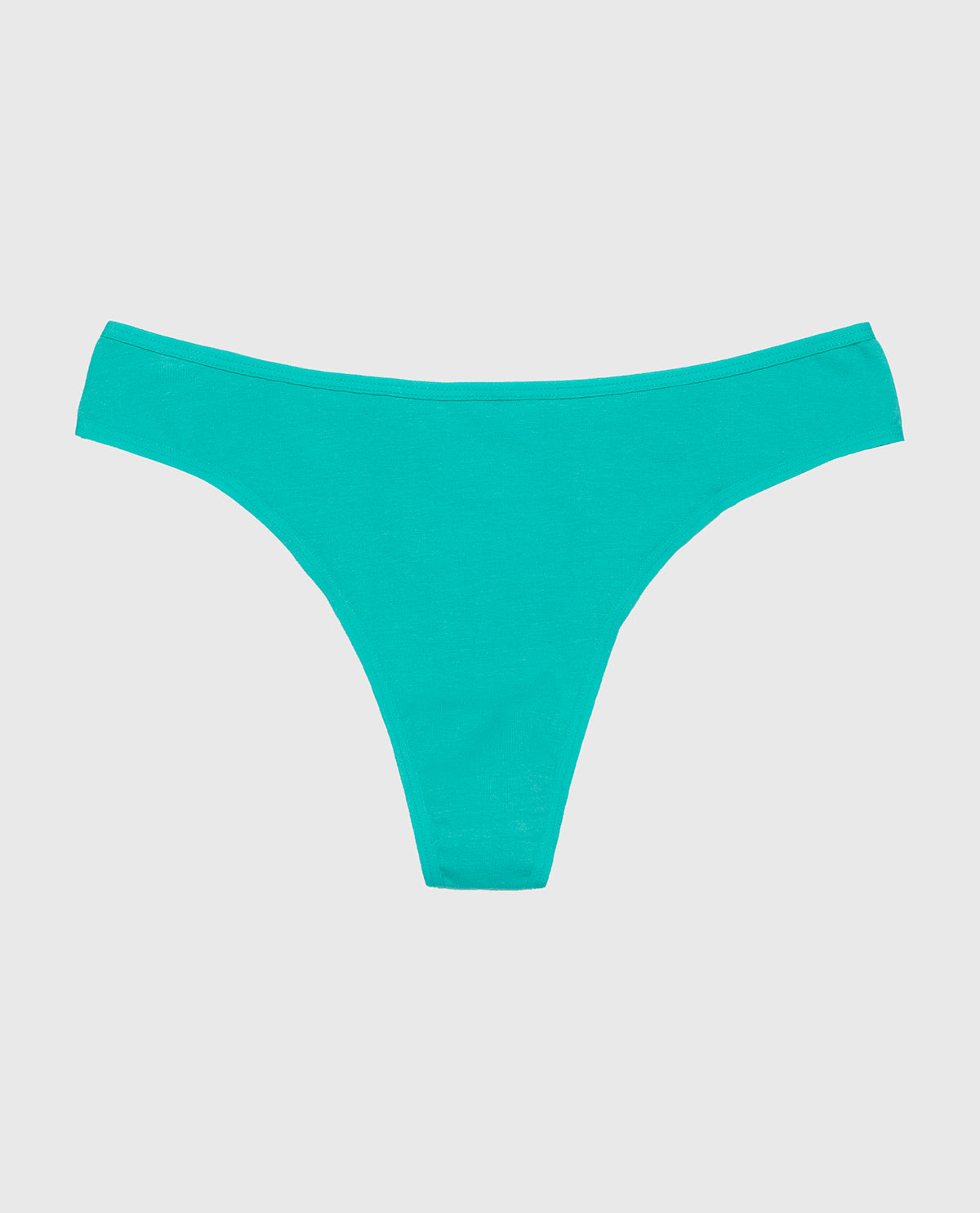 Cotton Thong Panty in Beach Teal