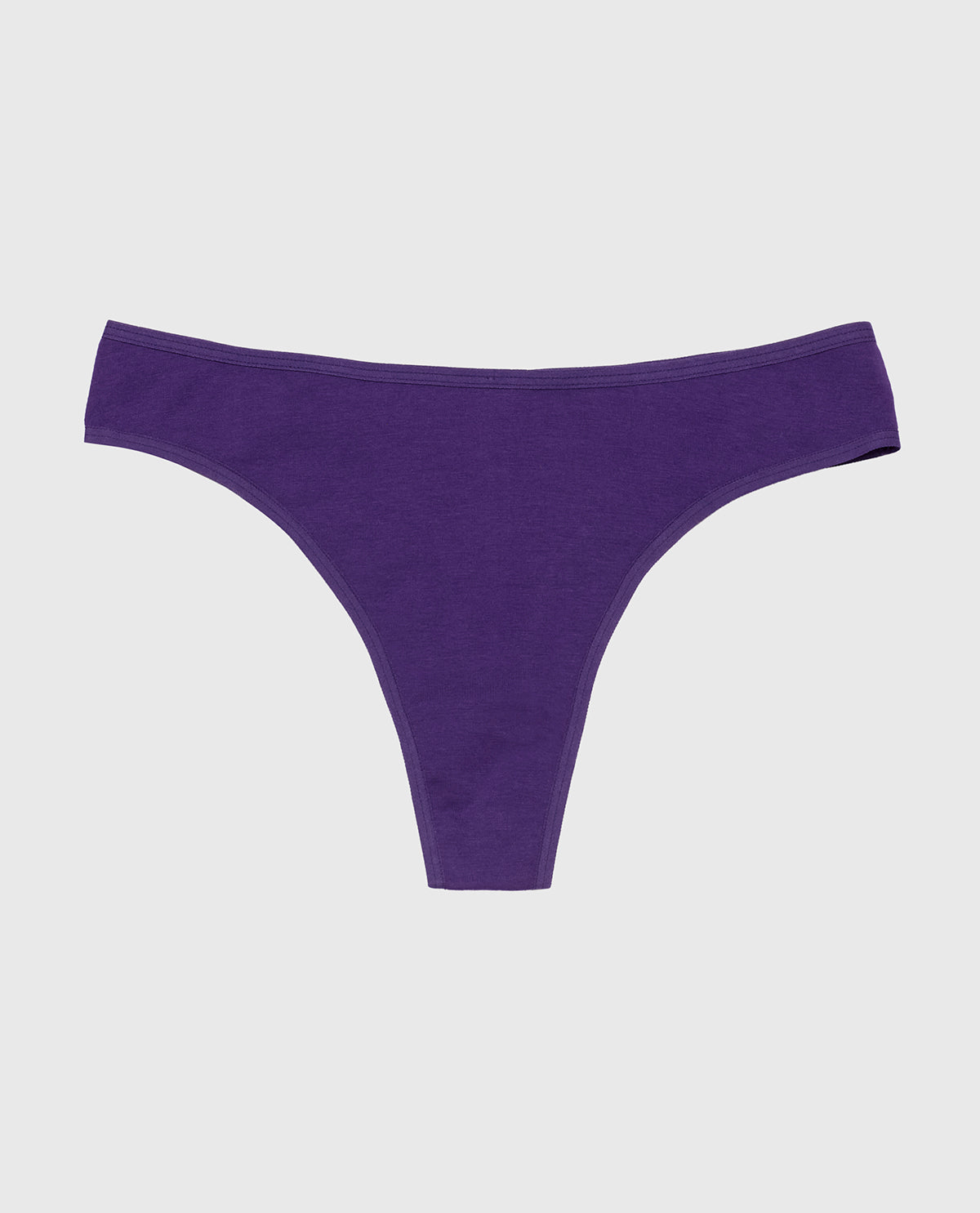 Cotton Thong Panty in Petunia Purple