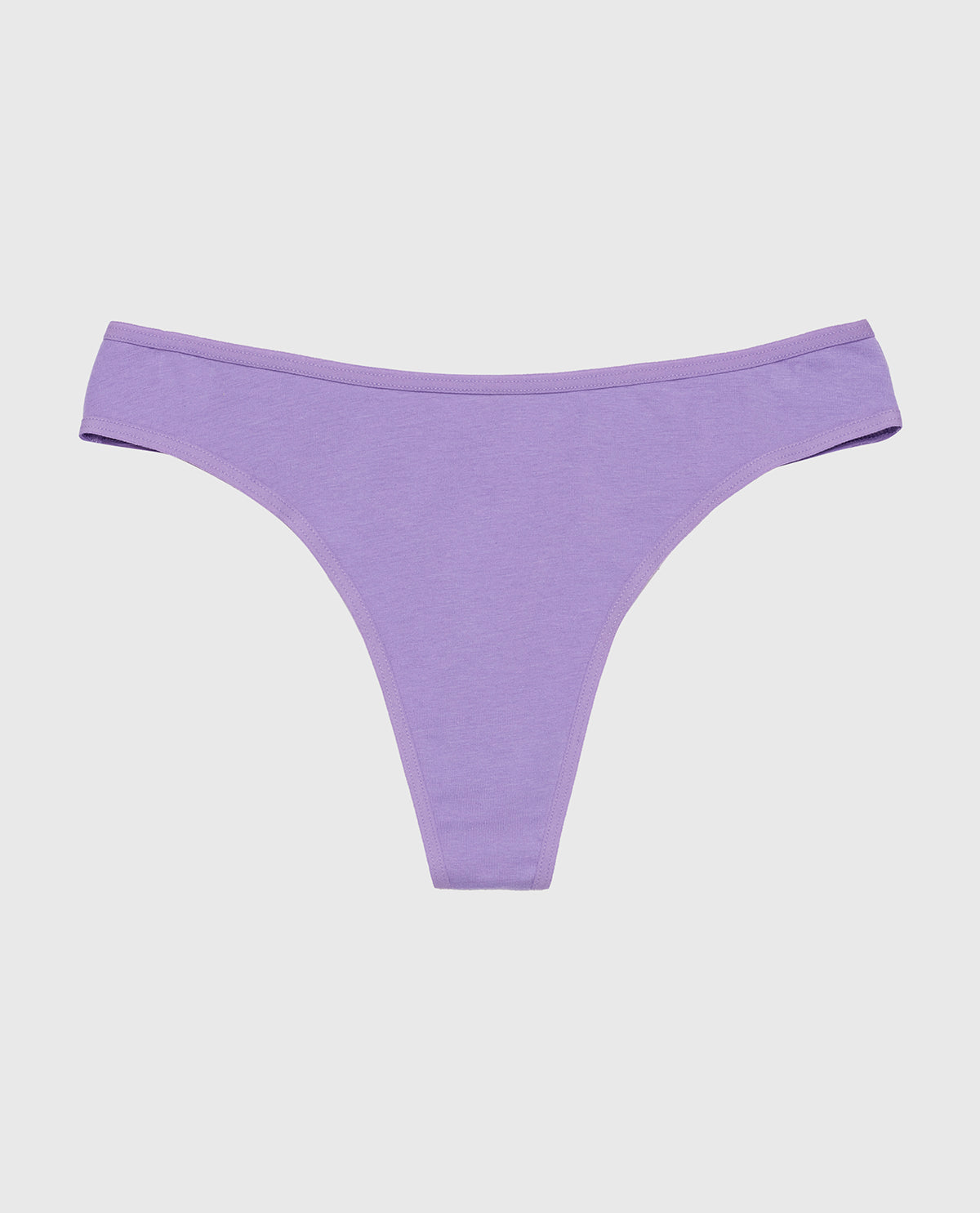 Cotton Thong Panty in Paisley Purple