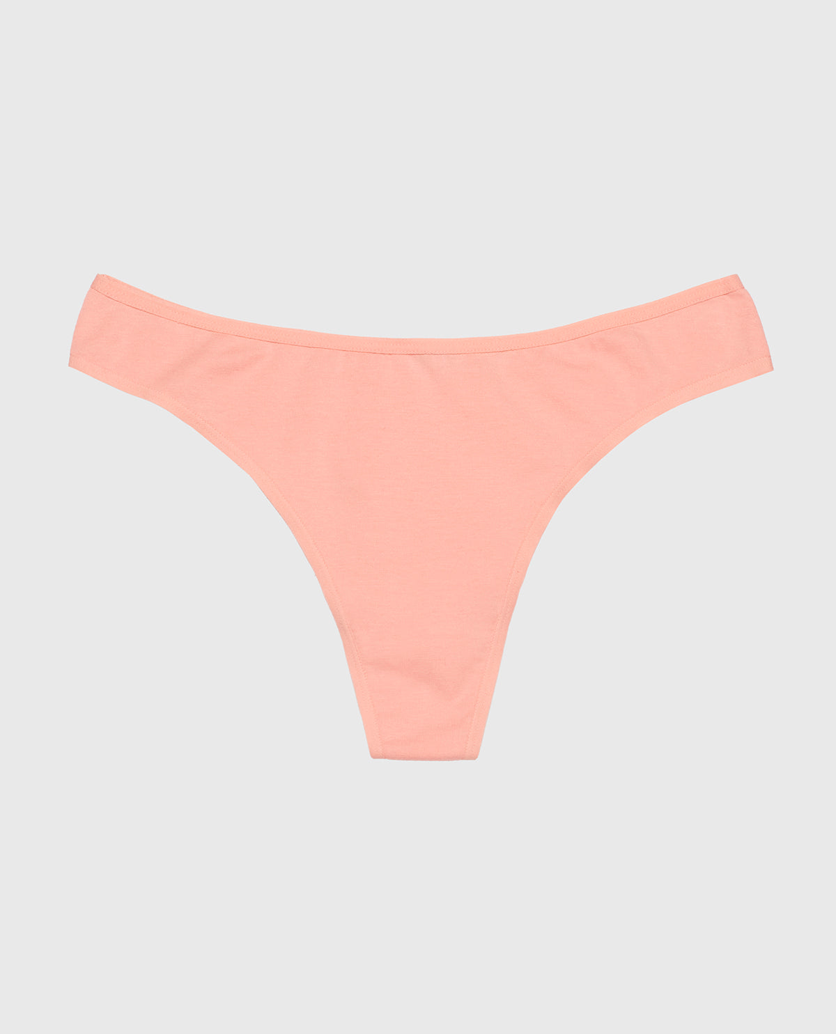 Cotton Thong Panty in Peach Fizz