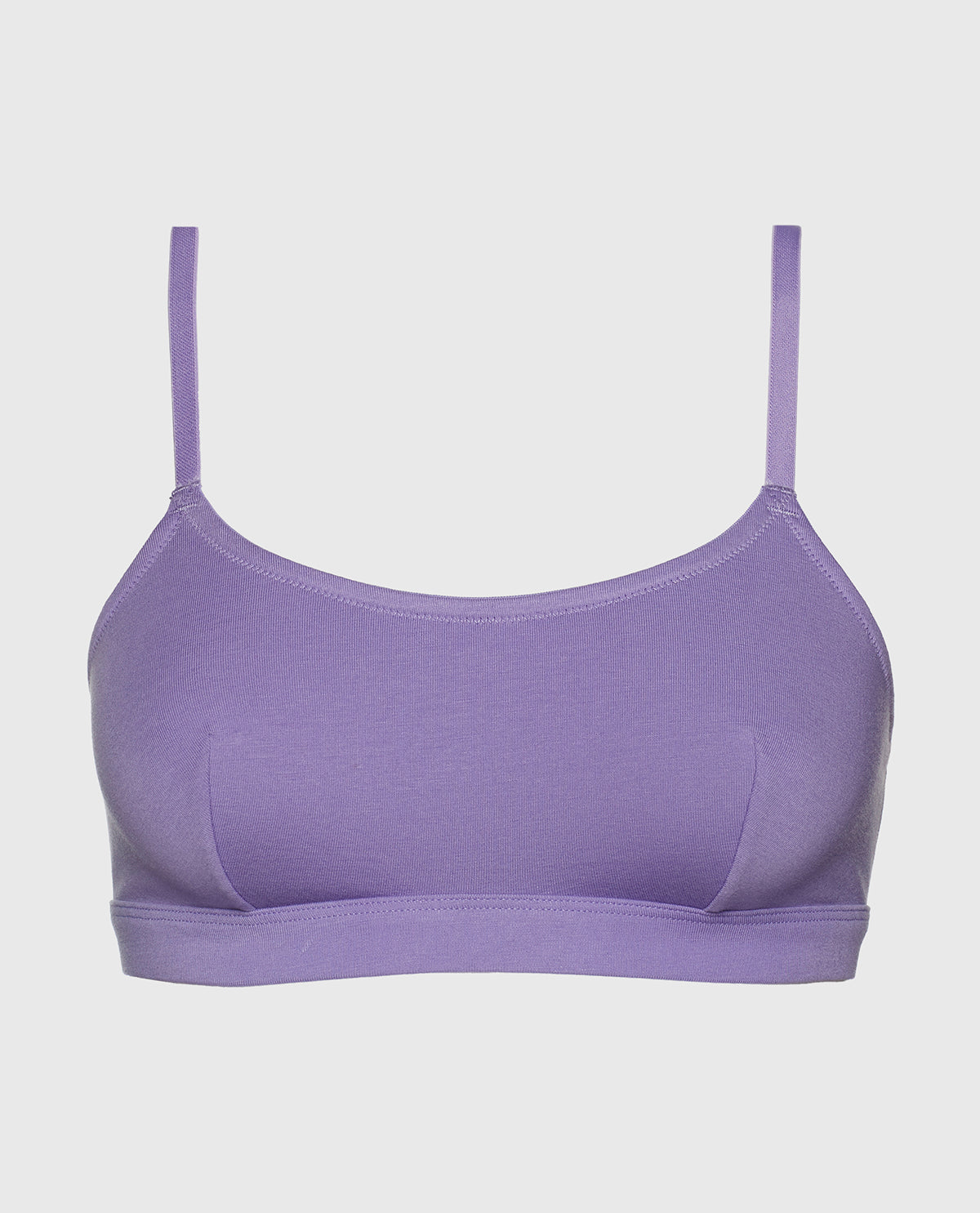 Cotton Scoop Bralette in Paisley Purple
