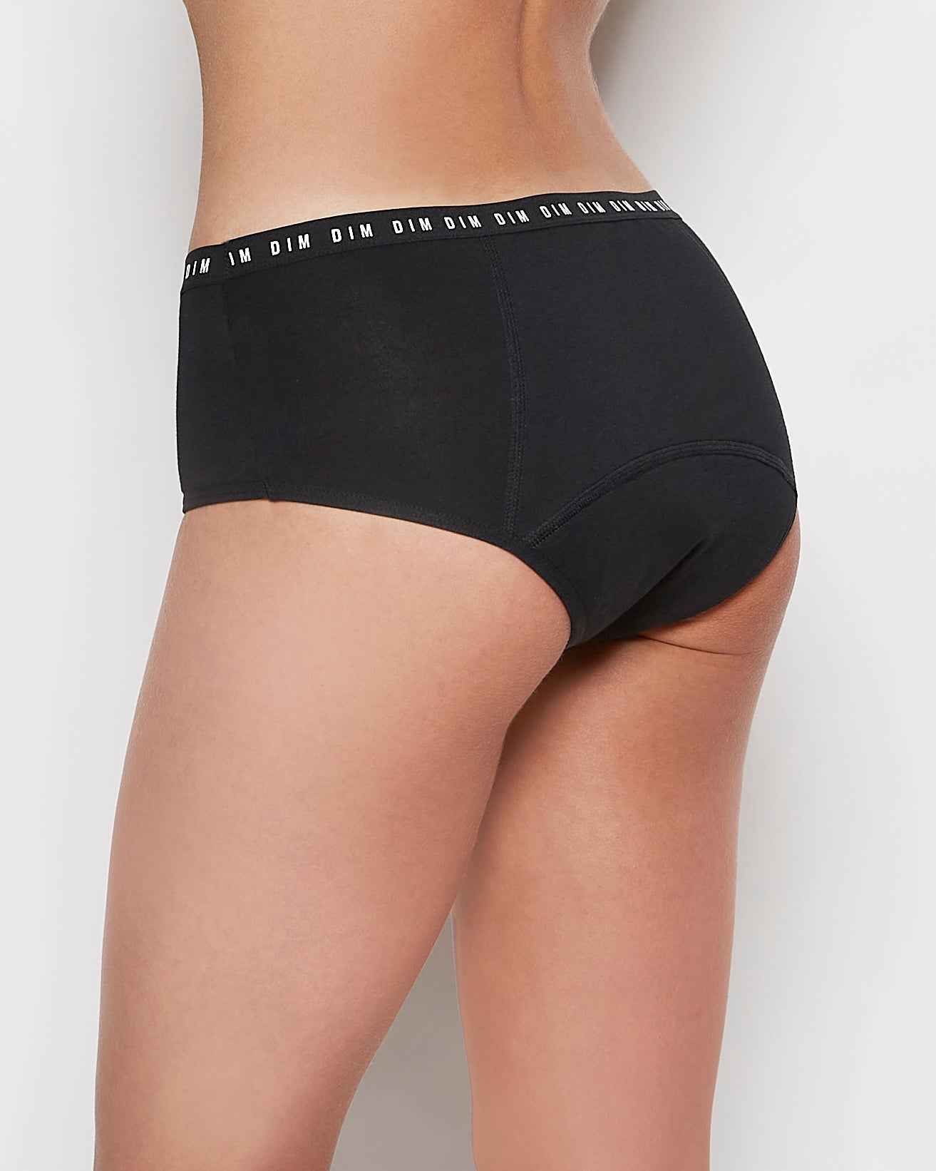 Boyshort Period Panties in Tuxedo Black