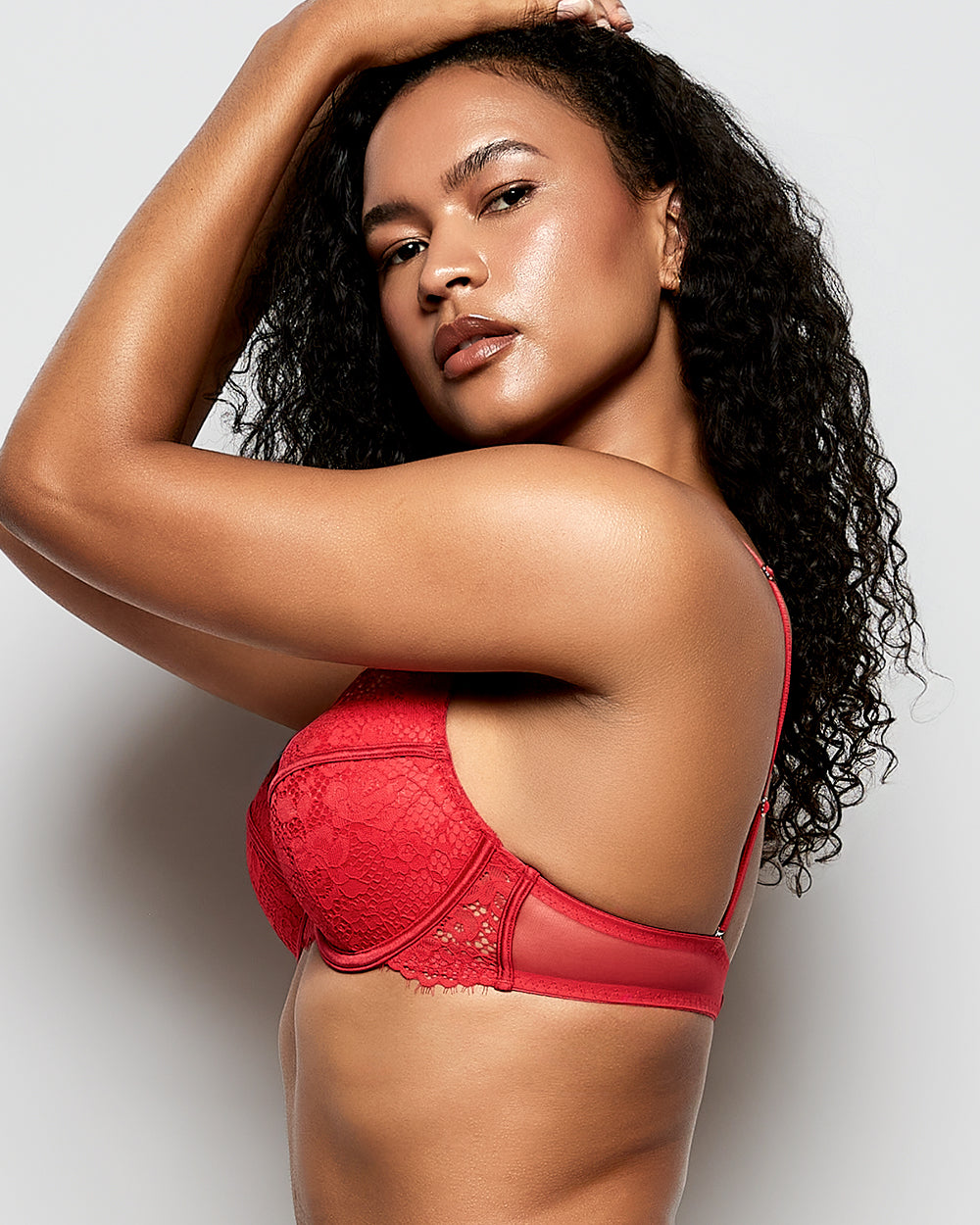 Up 2 Cup Lace Bra in Cosmo Red