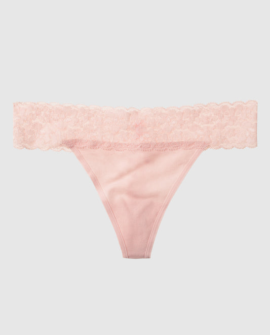 Thong Panty with Lace Trim