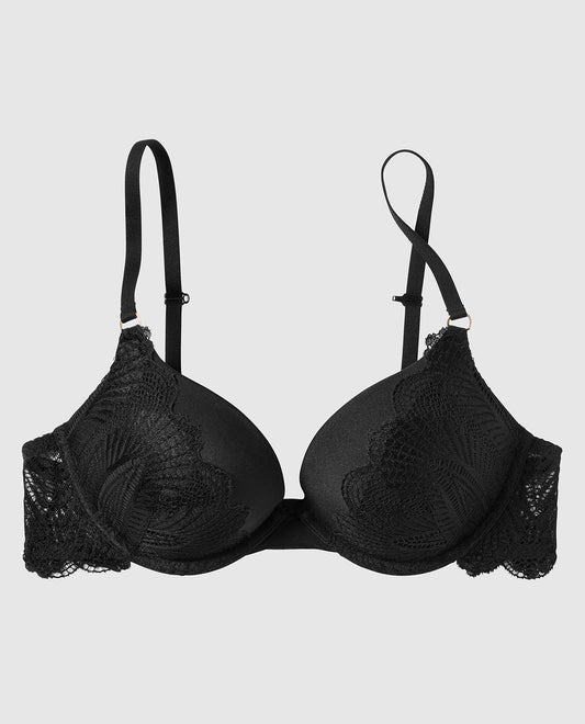 Up 2 Cup Push Up Bra with Allover Lace