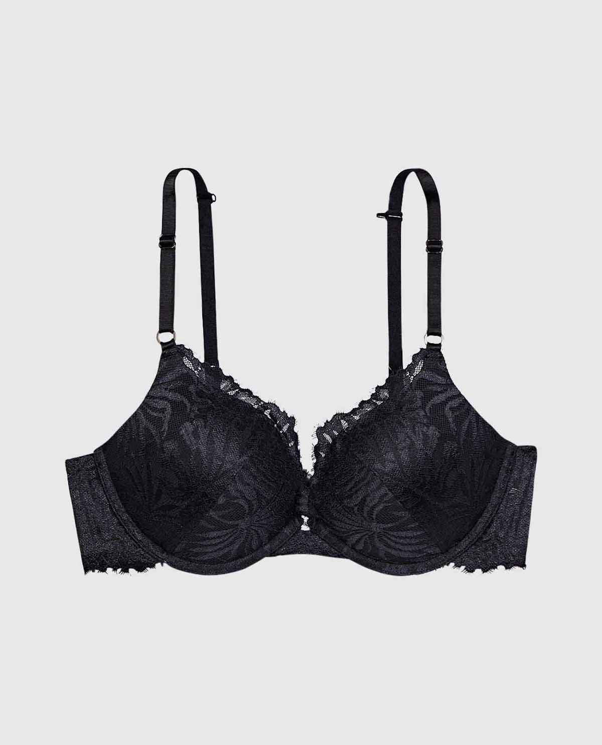 Up 2 Cup Push Up Bra with Allover Lace