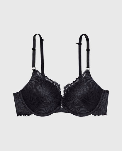 Up 2 Cup Push Up Bra with Allover Lace