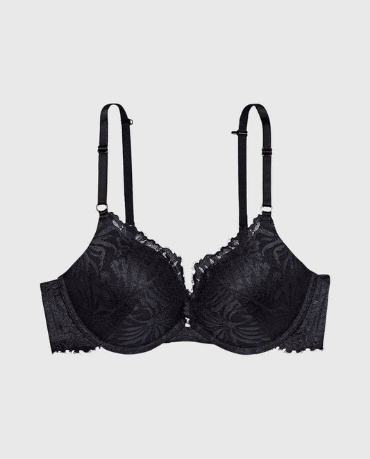 Up 2 Cup Push Up Bra with Allover Lace