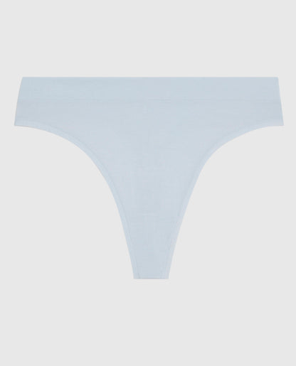 High Leg Thong Panty in Vista Blue