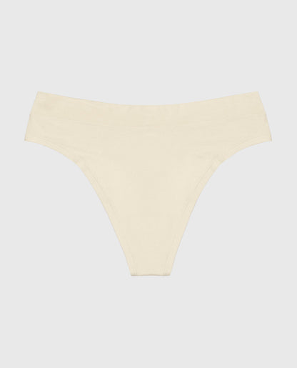 Comfort Thong Panty in Oatmeal Heather