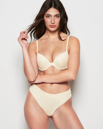 Comfort Thong Panty in Oatmeal Heather