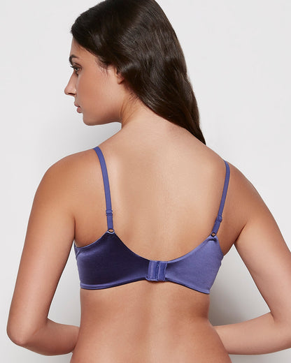 Lightly Lined Demi Bra in Dusk Blue