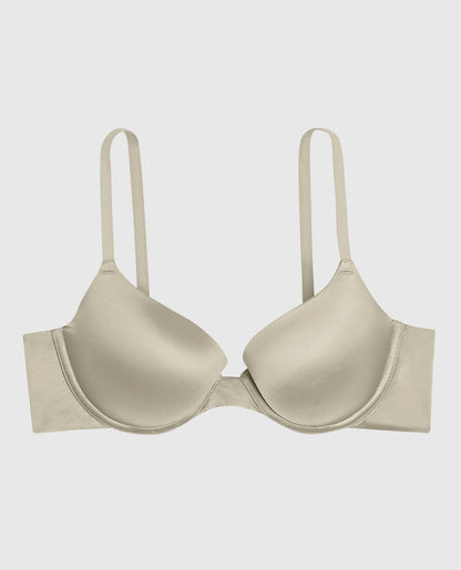 Lightly Lined Demi Bra in Stone Grey