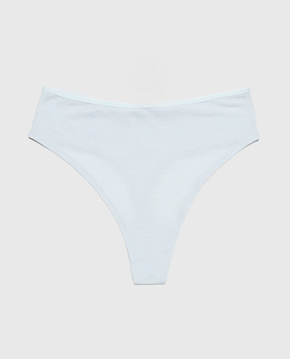 Ultrasoft High Leg Thong Panty in Vista Blue