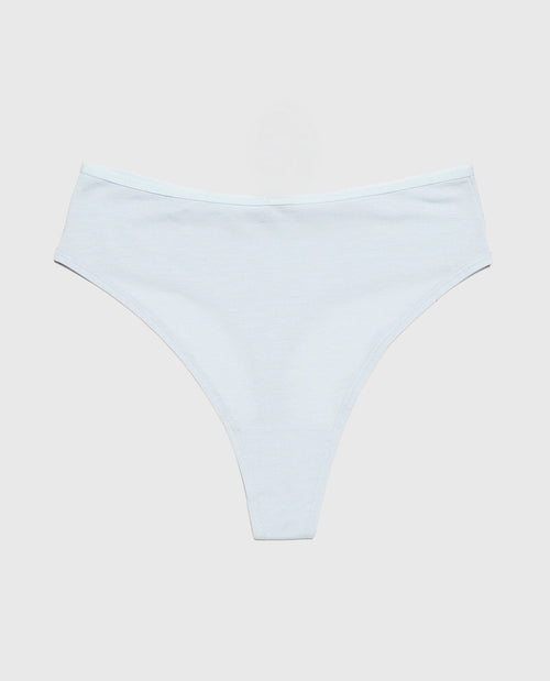 Ultrasoft High Leg Thong Panty in Vista Blue