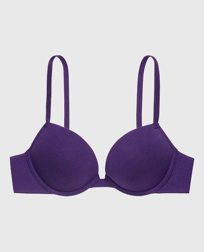 Cotton Push Up Bra in Petunia Purple