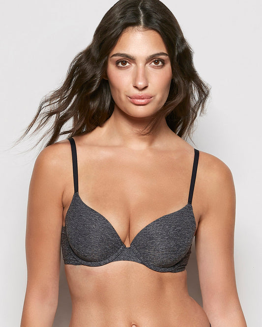Comfort Lightly Lined Demi Bra in Black