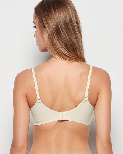 Comfort Lightly Lined Demi Bra in Oatmeal Heather