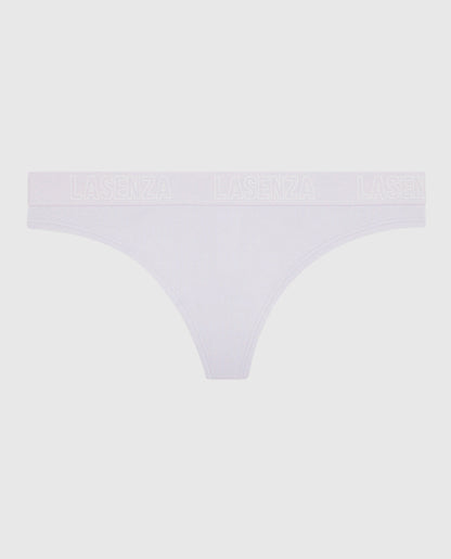 Thong Panty with Logo in Lavender Cake