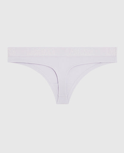 Thong Panty with Logo in Lavender Cake