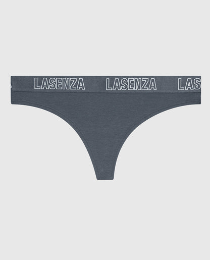 Thong Panty with Logo in Stormy Weather