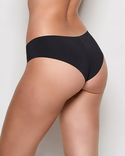 No Show Invisible Cheeky Panty in Black
