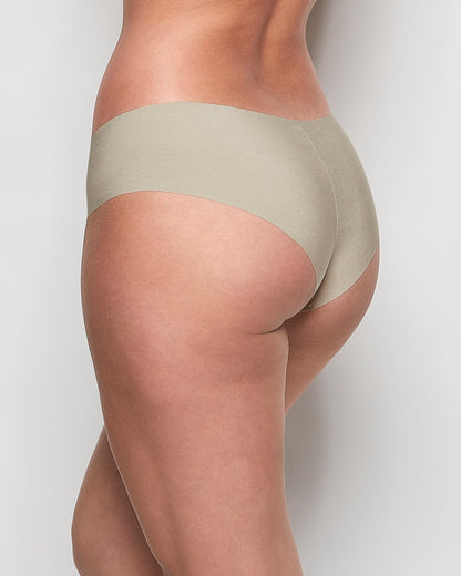 No Show Cheeky Panty in Stone Grey