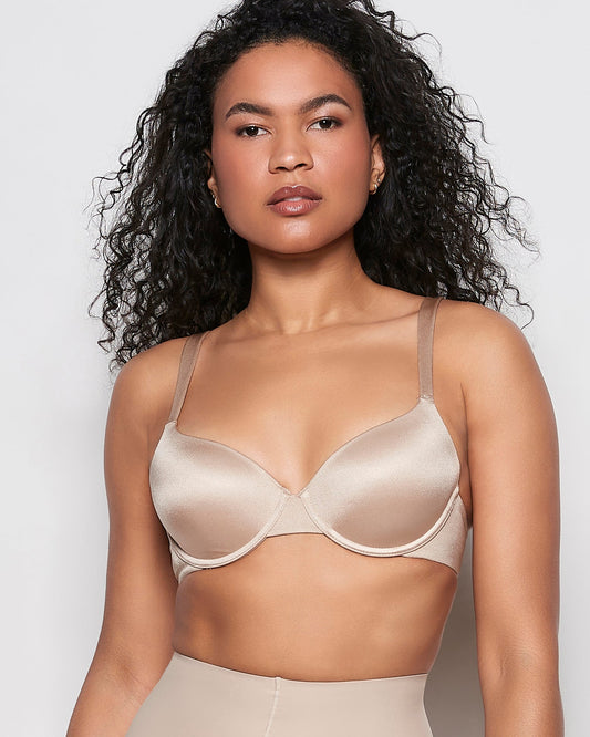 Lightly Lined Full Coverage Bra in Rosetan