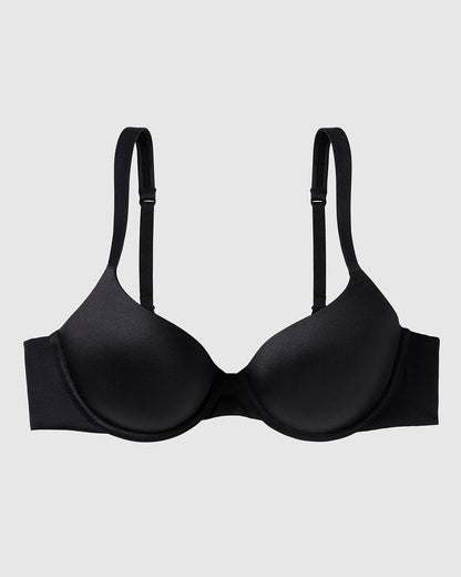 Lightly Lined Full Coverage Bra in Black