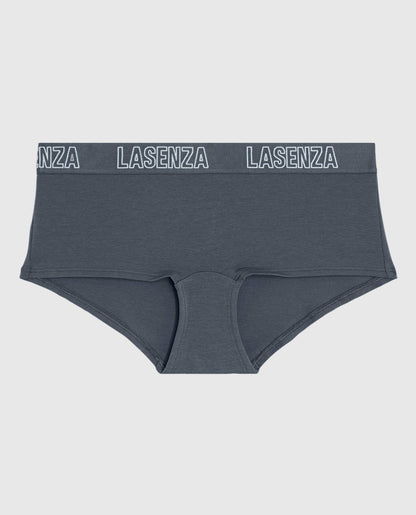 Boyshort Logo Panty in Stormy Weather