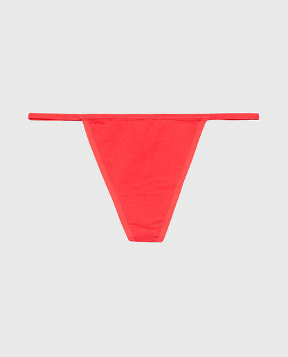 Cotton G-String Panty in Tart Berry