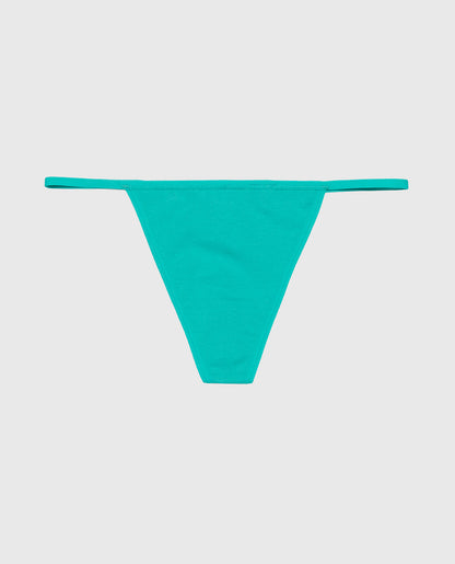 Cotton G-String Panty in Beach Teal