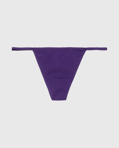 Cotton G-String Panty in Petunia Purple