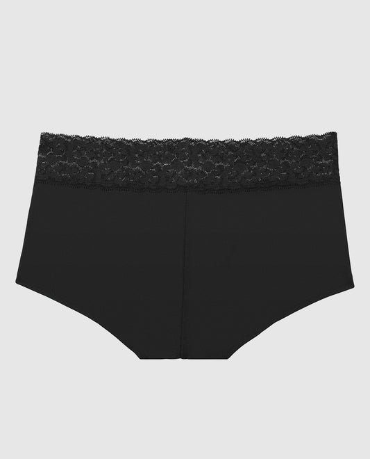 Boyshort Panty with Lace Trim